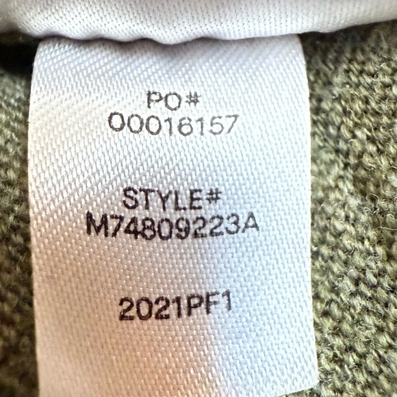 Vince Men’s Henley T-Shirt XL Olive Green Slub Knit Made in Peru - Picture 2 of 9